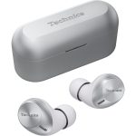 Technics EAH-AZ40M2 căști true wireless cu anularea zgomotului de fundal(Bluetooth Multipoint 3 dispozitive,JustMyVoice,Driver 6mm),argintiu