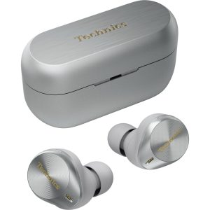 Technics EAH-AZ80 căști true wireless cu anularea zgomotului de fundal (Bluetooth Multipoint 3 dispozitive, JustMyVoice, driver 10mm), argintiu